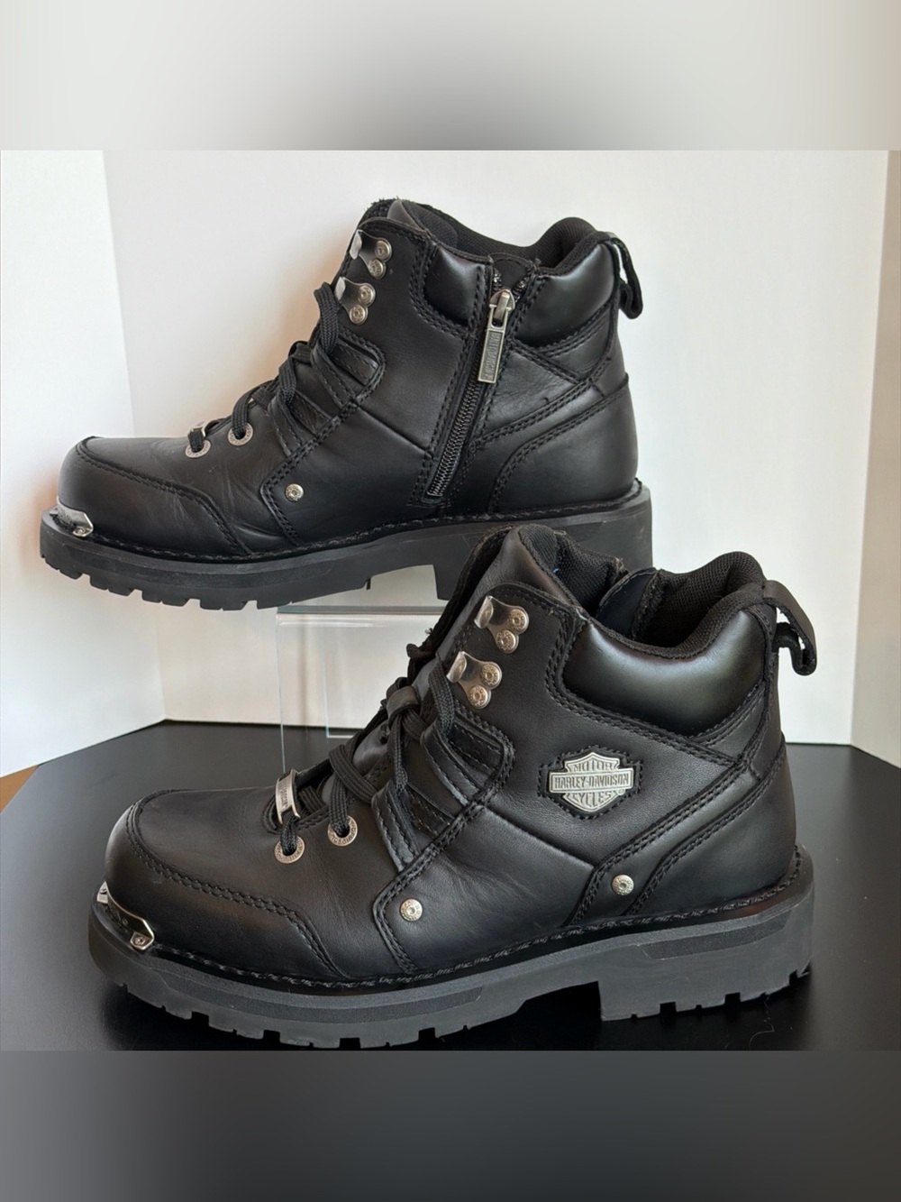Harley Davidson D84496 Women's Size 8.5 Tracey Black Motorcycle Boots